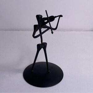 Vintage Made in Spain Black Nail Art Violin Viola Strings Player Figurine